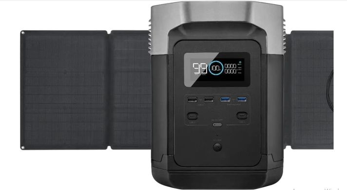 Комплект мобильная батарея EcoFlow DELTA + 2 солнечные панели 110W Solar Panel