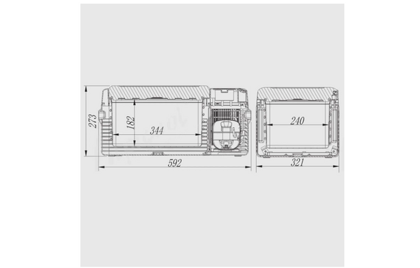 Автохолодильник компрессорный Alpicool CL15 (15 літрів). До -20℃, (12, 24, 220 вольт)
