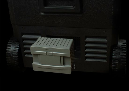 Автохолодильник компрессорный DEX TWW-75B двухкамерный с аккумулятором, на колесиках
