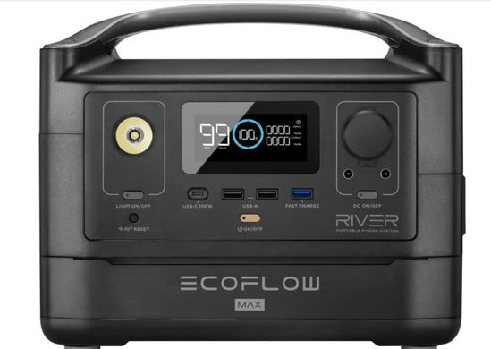 Портативна зарядна станція EcoFlow RIVER Max 576 Вт (160 000 mAh)